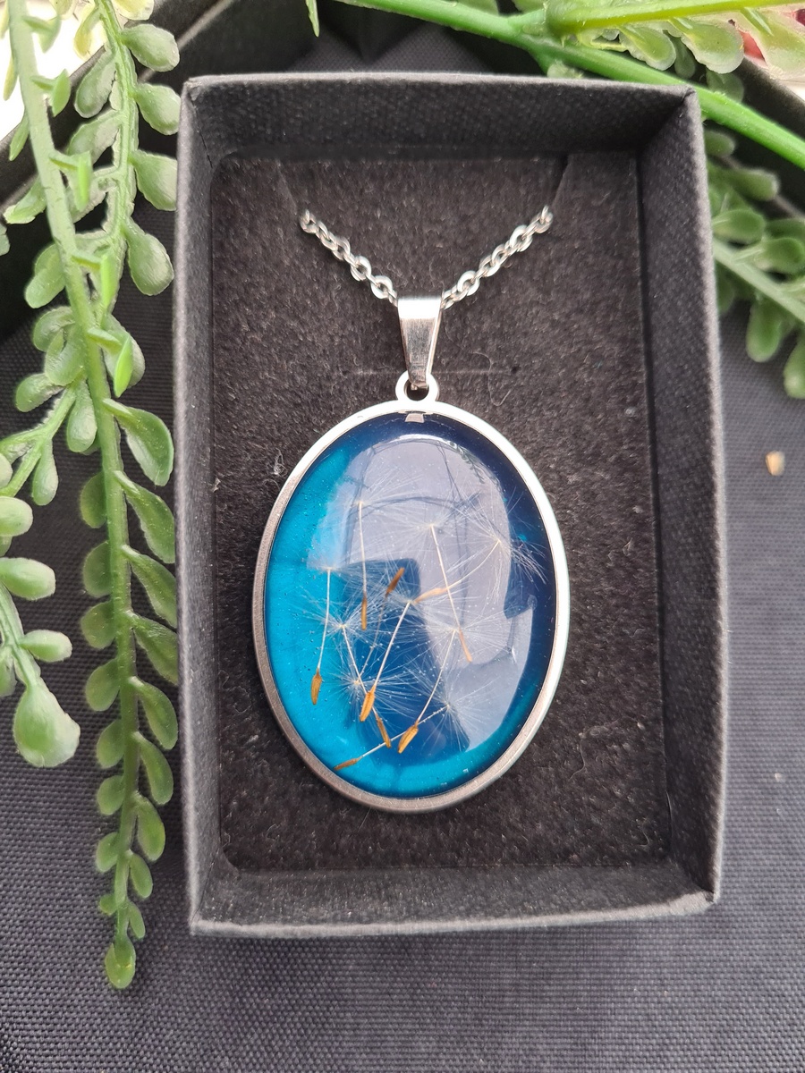 Zawieszka z żywicy z nasionami dmuchawca - obrazek 2